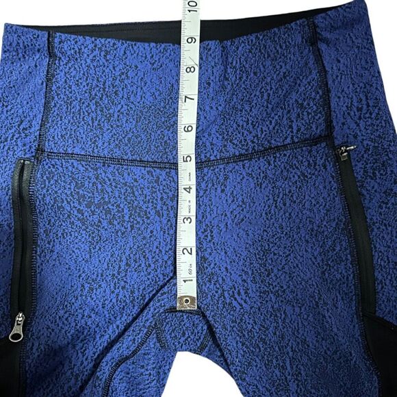 Lululemon Rush Hour High-Rise Crop Women's Size 6 Blue Black Stretch Breathable - Picture 8 of 9
